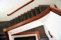 Stairwell architecture in New Mexico Museum of Art. Santa Fe, NM.
