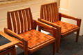 Albuquerque style chairs by Chris M. Sandoval in NM State Capitol Art Collection. Santa Fe, NM.