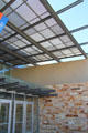 Entrance overhang of Albuquerque Museum. Albuquerque, NM.
