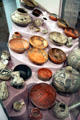 Collection of prehistoric native pottery of the Rio Grande valley at Maxwell Museum of Anthropology. Albuquerque, NM.