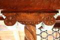 Carved support pole at Taos Art Museum. Taos, NM.