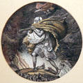 Early book illustration by Ernest L. Blumenschein at Blumenschein Home & Museum. Taos, NM.