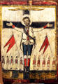 St Acacio retablo by José Rafael Aragón at Millicent Rogers Museum. Taos, NM.