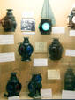 Collection of railway lanterns at Nevada State Railroad Museum. Carson City, NV.