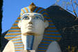 Face of Sphinx & Pyramid at Luxor Las Vegas Hotel. Las Vegas, NV.