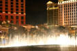 Bellagio fountain at night. Las Vegas, NV.