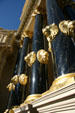Golden lions on columns at The Forum Shops at Caesars Palace. Las Vegas, NV.
