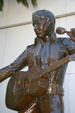 Detail of Elvis Presley statue at Las Vegas Hilton. Las Vegas, NV.