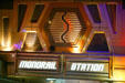 Las Vegas monorail entrance beside Star Trek The Experience at Las Vegas Hilton. Las Vegas, NV.