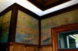 Mural of pyramids by Alex Fournier in lobby of Roycroft Inn. East Aurora, NY.