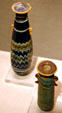 Glass perfume bottles from Eastern Mediterranean at Corning Museum of Glass. Corning, NY