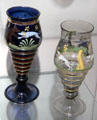 Bohemian glass covered hunting goblets at Corning Museum of Glass. Corning, NY.
