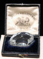 English glass replica of Koh-i-Noor Diamond by Falcon Glassworks of Apsley Pellatt of London exhibited at 1851 London world's fair at Corning Museum of Glass. Corning, NY.