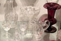 American pressed glass vessels in Ashburton pattern at Corning Museum of Glass. Corning, NY.