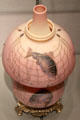Burmese lamp by Mount Washington Glass Co. & Pairpoint Manuf. Co. of New Bedford, MA at Corning Museum of Glass. Corning, NY.