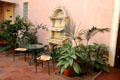 Courtyard sitting area at Hyde House. Glens Falls, NY.