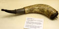 Powder horn inscribed William Davison of 27th Regiment at Fort Ticonderoga. Ticonderoga, NY.