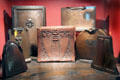 Metalware items from Roycroft Copper Shop at Elbert Hubbard Roycroft Museum. East Aurora, NY.