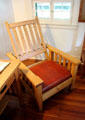 Roycroft version of reclining Morris chair at Elbert Hubbard Roycroft Museum. East Aurora, NY.