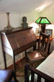Roycroft slant-front desk & chair at Elbert Hubbard Roycroft Museum. East Aurora, NY.
