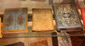 Books printed in Arts & Crafts style by Roycroft at Elbert Hubbard Roycroft Museum. East Aurora, NY.