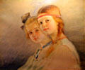 Portrait of Elberta & Lynette Hubbard daughters of Elbert Hubbard II by Sandor Landeau at Elbert Hubbard Roycroft Museum. East Aurora, NY.
