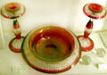 Garniture glass set by Pairpoint Mfg. Co. of New Bedford, MA at The Strong National Museum of Play. Rochester, NY.