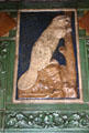Beaver tiles in Astor Place subway station by Grueby Faience Company. New York, NY