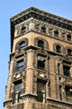 Upper story facade details of Warren Building. New York, NY