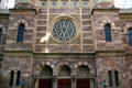 Front facade Moorish details of Central Synagogue. New York, NY.