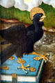 Detail of eagle of St John the Evangelist on painting by Hans Baldung Grien at Metropolitan Museum of Art. New York, NY.