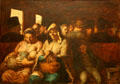 Third-Class Carriage unfinished painting by Honoré Daumier at Metropolitan Museum of Art. New York, NY.