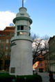 Titanic Memorial Lighthouse on Water St. moved to South Street Seaport Heritage District in 1976. New York, NY.