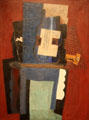 Guitar & Clarinet on Mantelpiece painting by Pablo Picasso at Metropolitan Museum of Art. New York, NY.