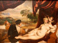Venus & the Lute Player painting by Titian & Workshop at Metropolitan Museum of Art. New York, NY.