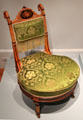 Music-room side chair by Herter Brothers perhaps for LeGrand Lockwood mansion of Norwalk, CT at Metropolitan Museum of Art. New York, NY