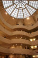 Frank Lloyd Wright's spiral interior shows evolution of modern art at Guggenheim Museum. New York City, NY.