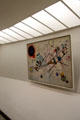 Detail of how painting are mounted on Wright's walls at Guggenheim Museum. New York City, NY.