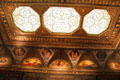 Antique library ceiling at Morgan Library. New York City, NY.