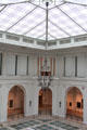 Covered Beaux-Arts courtyard within Brooklyn Museum. Brooklyn, NY.