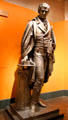 Robert Fulton sculpture by Caspar Buberl once on front of Fulton Ferry Terminal at Brooklyn Museum. Brooklyn, NY.