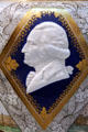 George Washington profile detail on Century Vase by Karl L.H. Müller of Union Porcelain Works at Brooklyn Museum. Brooklyn, NY.
