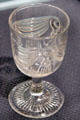 Pressed glass goblet at Brooklyn Museum. Brooklyn, NY.