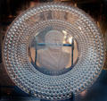 Pressed glass Grover Cleveland reform plate at Brooklyn Museum. Brooklyn, NY.