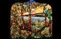 Charles Merrill Memorial stained glass window by W. Cole Brigham of Shelter Island, NY at Brooklyn Museum. Brooklyn, NY.