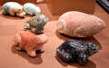 Egyptian carved stone frogs (c3100-2675 BCE / Dynasty 1 & 2) probably from Abydos at Brooklyn Museum. Brooklyn, NY.