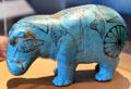 Egyptian faience hippo at Brooklyn Museum. Brooklyn, NY.