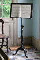 Music stand in Kirby House at Old Bethpage Village. Old Bethpage, NY.