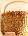Splint Gathering Basket attributed to Montaukett Indians at Montauk Lighthouse museum. Montauk, NY.