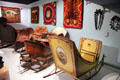 Sleighs at carriage collection of Long Island Museum. Stony Brook, NY.